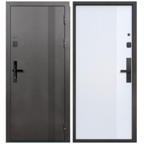 Входная Дверь T-Doors с Электронным замком 9 см Вертикаль Антик Серебро/Эмалит Белый