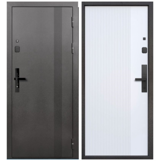 Входная Дверь T-Doors с Электронным замком 9 см Вертикаль Антик Серебро/Эмалит Белый