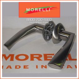 Дверные ручки Morelli MH-01 SN Цвет Белый Никель-foto2