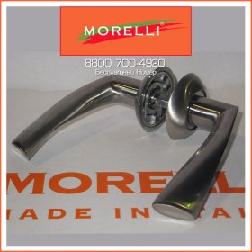 Дверные ручки Morelli MH-01 SN Цвет Белый Никель-foto2