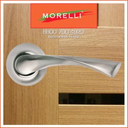 Дверные ручки Morelli MH-01 SN Цвет Белый Никель