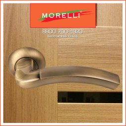 Дверные Ручки Morelli MH-02 MAB/AB Цвет Матовая Античная Бронза-foto2