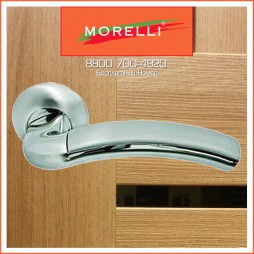 Дверные Ручки Morelli MH-02 SN/CP Цвет Белый Никель/Хром