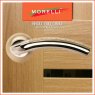Дверные Ручки Morelli MH-02P SN/CP Цвет Белый Никель/Хром