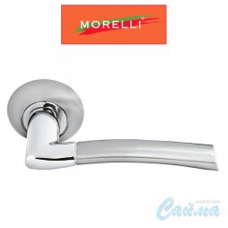 Дверные Ручки Morelli MH-06 SN/CP Цвет Белый Никель/Хром