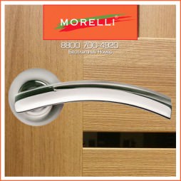 Дверные Ручки Morelli MH-12 SN/CP Цвет Белый Никель/Хром