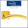 Ручки Дверные Onyx Lux Пьемонт Стразы (SG / GP - Матовое золото / золото) - Фото №1