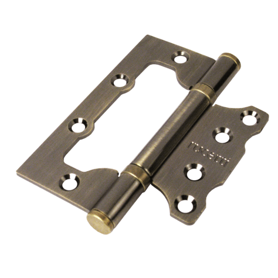 Петля Дверная RUCETTI без врезки (Бабочка) RFH-100*75*2,5 AB, Античная Бронза