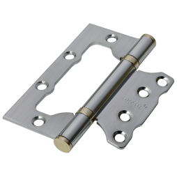 Петля Дверная RUCETTI без врезки (Бабочка) RFH-100*75*2,5 SC, Матовый Хром