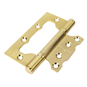 Петля Дверная RUCETTI без врезки (Бабочка) RFH-100*75*2,5 SG, Матовое Золото