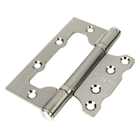 Петля Дверная RUCETTI без врезки (Бабочка) RFH-100*75*2,5 SN, Белый никель