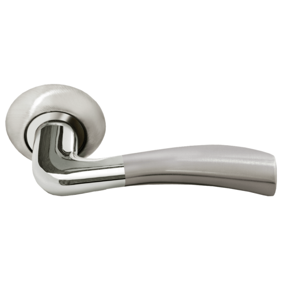 RAP 19 SN/CP Белый Никель/Полированный Хром - Дверные Ручки RUCETTI