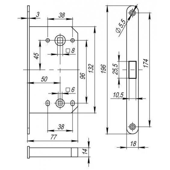 Магнитный Замок RUCETTI RM1885 AB, Бронза Магнитный Замок RUCETTI RM1885 AB, Бронза