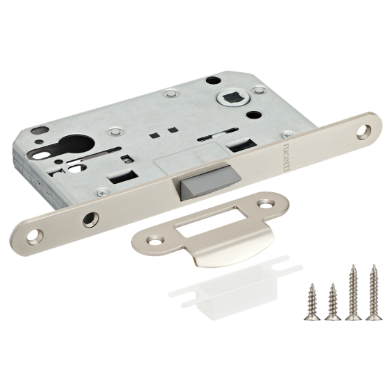 Дверной Замок RUCETTI RP1885 SN, Белый никель