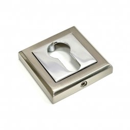 Накладка на Ключевой Цилиндр RUCETTI RAP KH-S SN/CP, Белый Никель/Хром