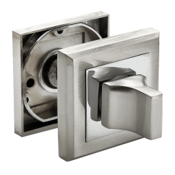 Завертка сантехническая RUCETTI RAP WC-S SN/CP, Белый Никель/Хром