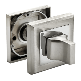 Завертка сантехническая RUCETTI RAP WC-S SN/CP, Белый Никель/Хром