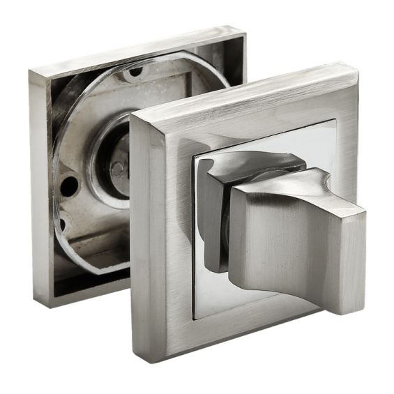 Завертка сантехническая RUCETTI RAP WC-S SN/CP, Белый Никель/Хром