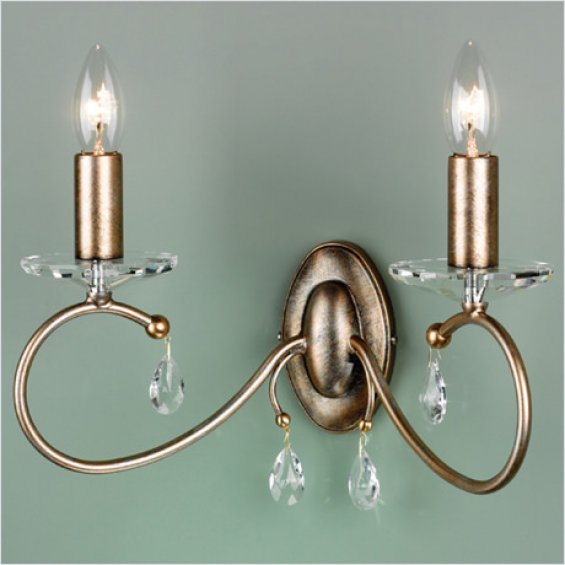 Светильник настенный бра Elstead LIGHTING Darcy DY2 S/GP (Silver/Gold Patina)