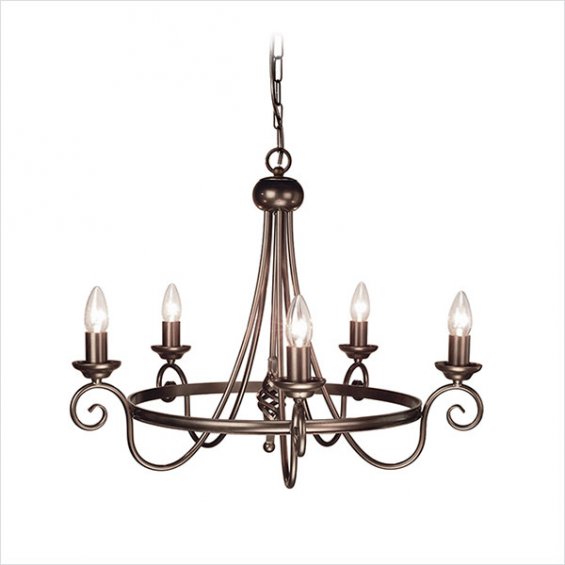 Люстра LIGHTING HARLECH HR5 DB Dark Bronze (Тёмная бронза)