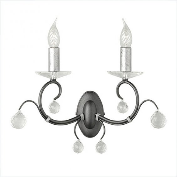 Светильник настенный бра Elstead LIGHTING Lunetta LUN2 BLK/SIL (Black/Silver)