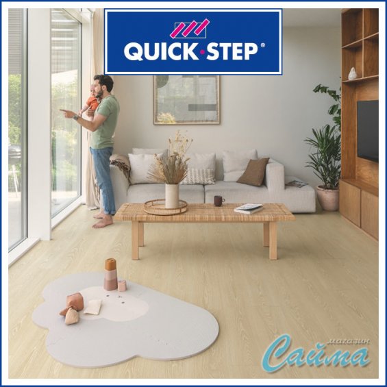 Ламинат Quick Step Classic Дуб Морозный Бежевый CLH5799