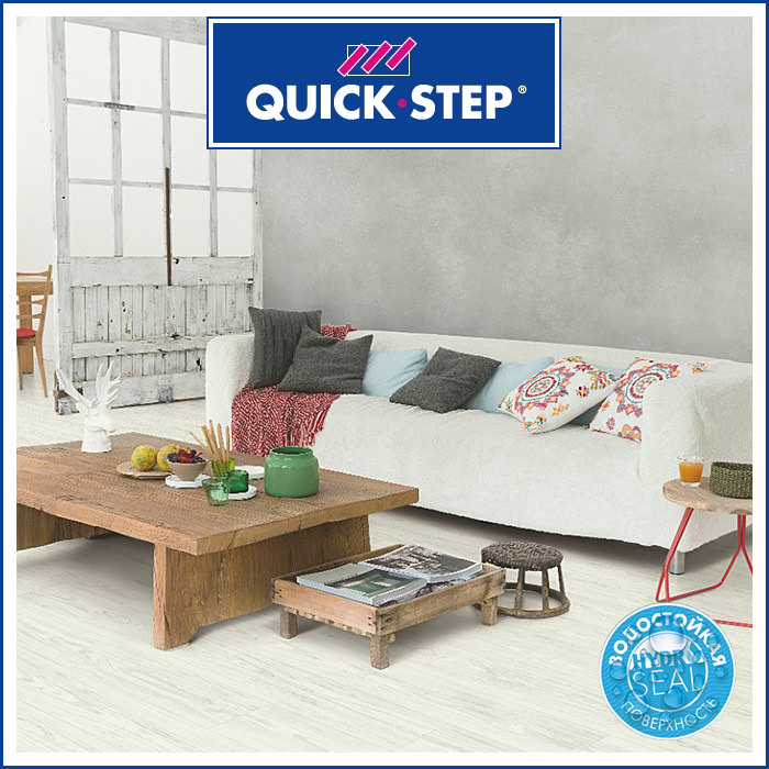 Ламинат Quick Step Perspective Hydro Сосна Серая Затертая PER6076-foto2