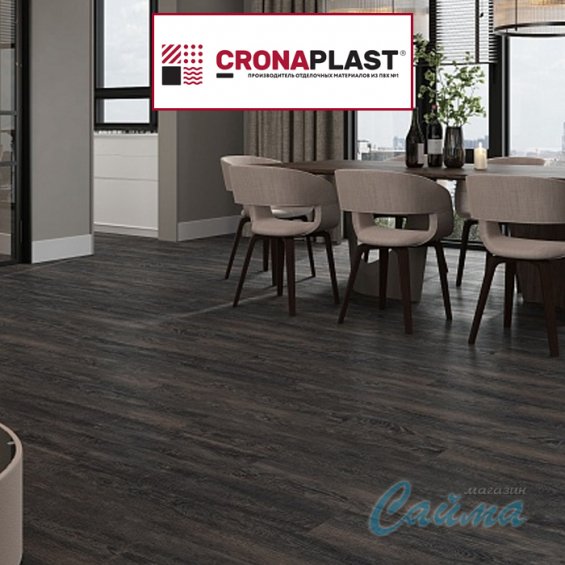 Замковая SPC-PVH Плитка (ЭСПиСи-ПВХ) CRONAPLAST Нано SPC N006 Дуб Мореный Замковая SPC-PVH Плитка (ЭСПиСи-ПВХ) CRONAPLAST Нано SPC N006 Дуб Мореный