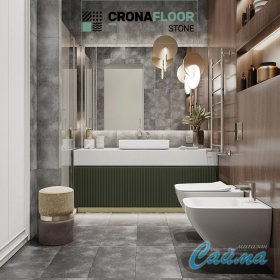 Замковая SPC-PVH Плитка CronaFloor Stone Торнадо Дымчатый-foto2