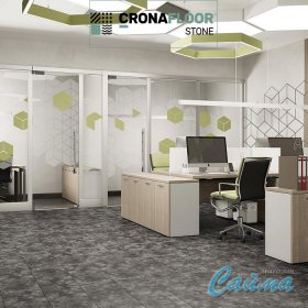 Замковая SPC-PVH Плитка CronaFloor Stone Торнадо Серый-foto2