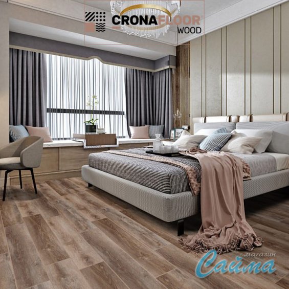 SPC-PVH Плитка CronaFloor Wood Дуб Охрид