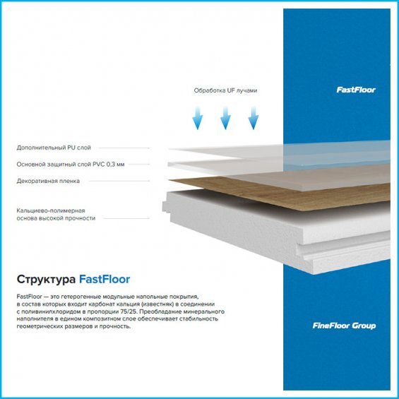 FST-207 Балиал ПВХ-Плитка (SPC) FastFloor Stone