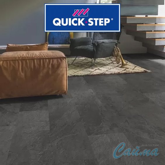 AMGP40035 Сланец Чёрный Клеевая Виниловая ПВХ-Плитка Quick Step Ambient Glue Plus