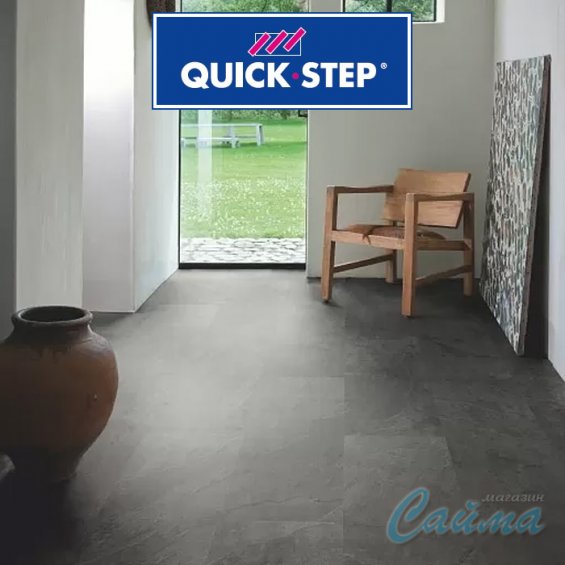 AMGP40035 Сланец Чёрный Клеевая Виниловая ПВХ-Плитка Quick Step Ambient Glue Plus