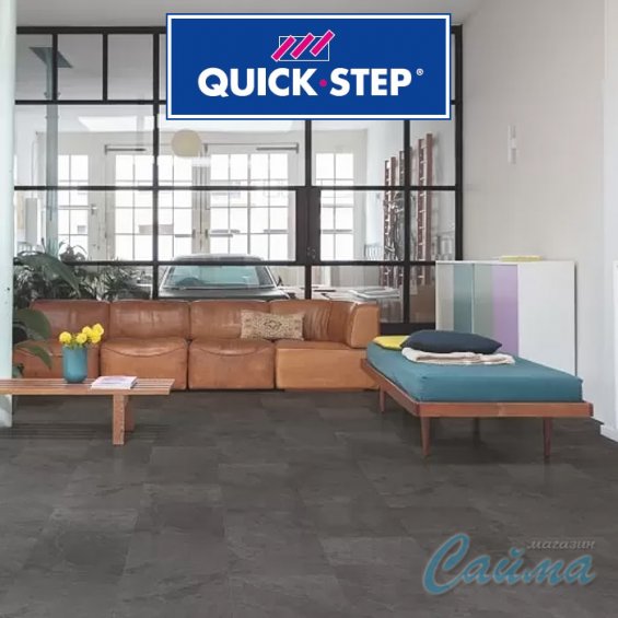 AMGP40035 Сланец Чёрный Клеевая Виниловая ПВХ-Плитка Quick Step Ambient Glue Plus