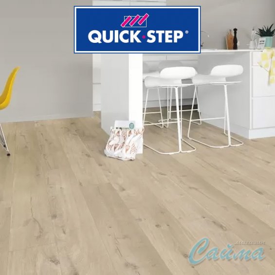 PUGP40103 Дуб Хлопковый Бежевый Клеевая Виниловая ПВХ-Плитка Quick Step Pulse Glue Plus