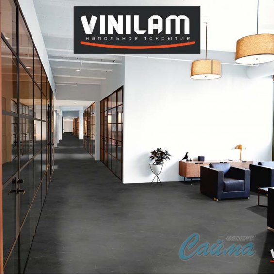 Вулканический Черный 88809 Клеевая (Виниловая) LVT-PVH Плитка VINILAM Allure Stone Вулканический Черный 88809 Клеевая (Виниловая) LVT-PVH Плитка VINILAM Allure Stone