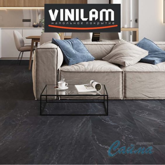 Неаполитанский Черный 91910 Клеевая (Виниловая) LVT-PVH Плитка VINILAM CERAMO Неаполитанский Черный 91910 Клеевая (Виниловая) LVT-PVH Плитка VINILAM CERAMO