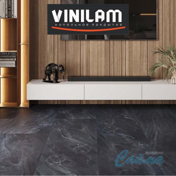 Неаполитанский Черный 91910 Клеевая (Виниловая) LVT-PVH Плитка VINILAM CERAMO Неаполитанский Черный 91910 Клеевая (Виниловая) LVT-PVH Плитка VINILAM CERAMO