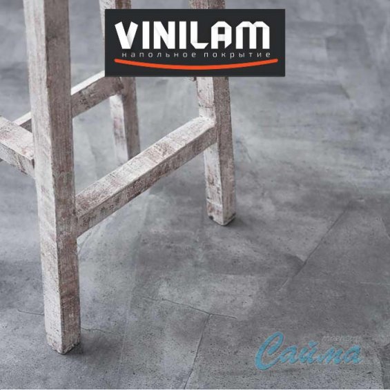 Серый Бетон 61602 Клеевая (Виниловая) LVT-PVH Плитка VINILAM CERAMO Серый Бетон 61602 Клеевая (Виниловая) LVT-PVH Плитка VINILAM CERAMO