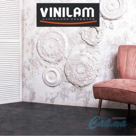 Сланцевый Чёрный 61607 Клеевая (Виниловая) LVT-PVH Плитка VINILAM CERAMO-foto3