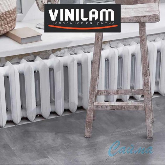 VINILAM CERAMO Камень Серый Бетон mm 61602 6 - Замковая SPC-плитка