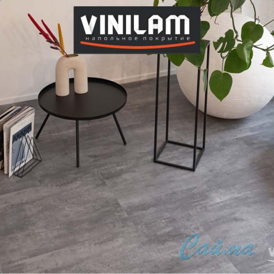 VINILAM CERAMO Камень Цемент Серый mm 71616 6 - Замковая SPC-плитка