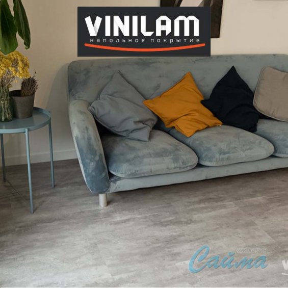 VINILAM CERAMO Камень Цемент Светлый mm 71614 8 - Замковая SPC-плитка
