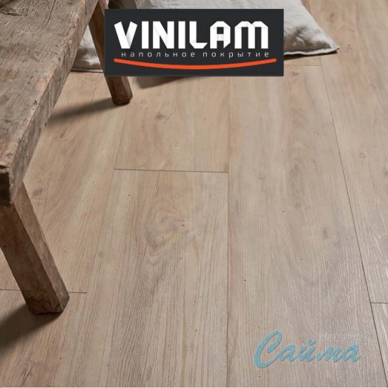 VINILAM Гибрид + пробка 7 мм Дуб Батис 10-099V - Замковая плитка