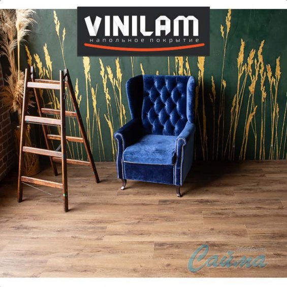 VINILAM Гибрид + пробка Премиум 8 мм Дуб Кордова 33259 - Замковая SPC-плитка
