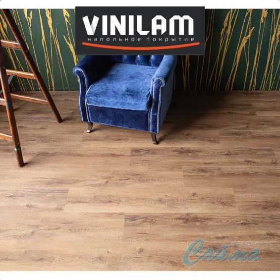 VINILAM Гибрид + пробка Премиум 8 мм Дуб Кордова 33259 - Замковая SPC-плитка