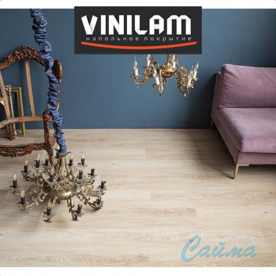 VINILAM Гибрид + пробка Премиум 8 мм Дуб Сарагоса 33555 - Замковая SPC-плитка