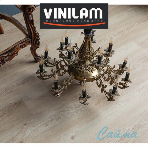 VINILAM Гибрид + пробка Премиум 8 мм Дуб Сарагоса 33555 - Замковая SPC-плитка