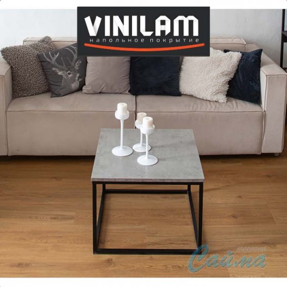 VINILAM Гибрид + пробка Премиум 8 мм Дуб Севилья 33951 - Замковая SPC-плитка